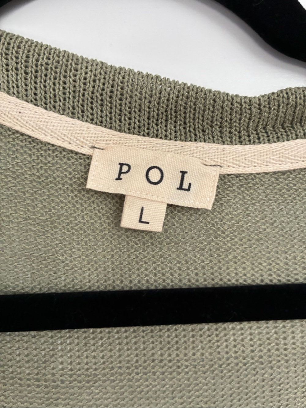 POL Olive Crewneck Sweater in Light Olive